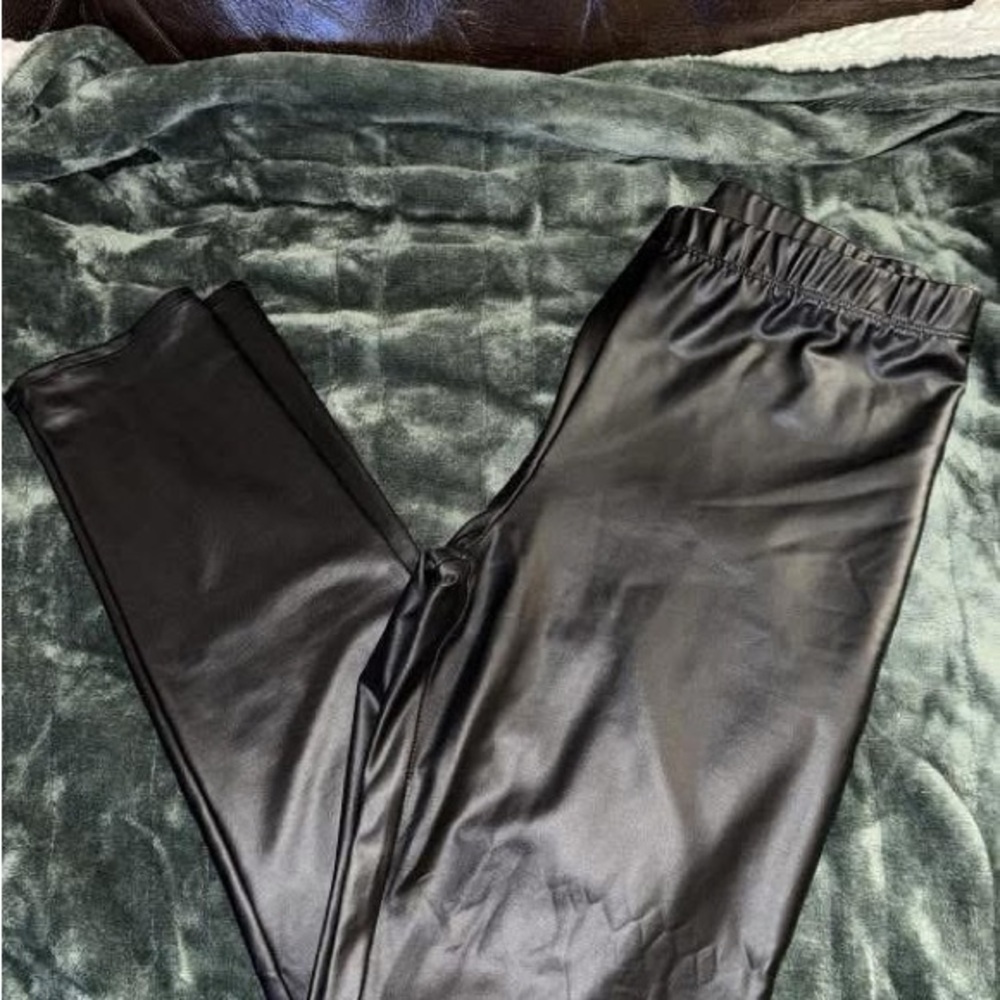 Black Faux Leather Leggings